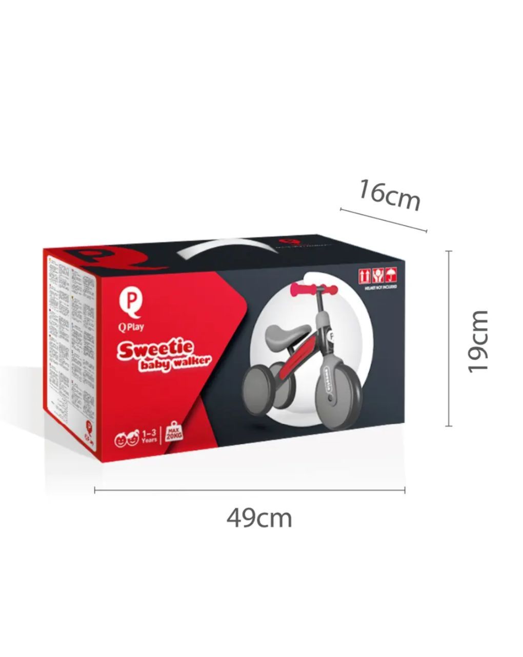 Qplay sweetie κόκκινο - ποδήλατο ισορροπίας / περπατούρα 01-1212063-02 - QPLAY