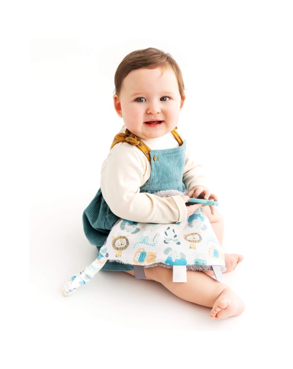 Cheeky chompers comfortchew animals, πανάκι αγκαλιάς με ενσωματωμένο μασητικό οδοντοφυΐας - Cheeky Chompers