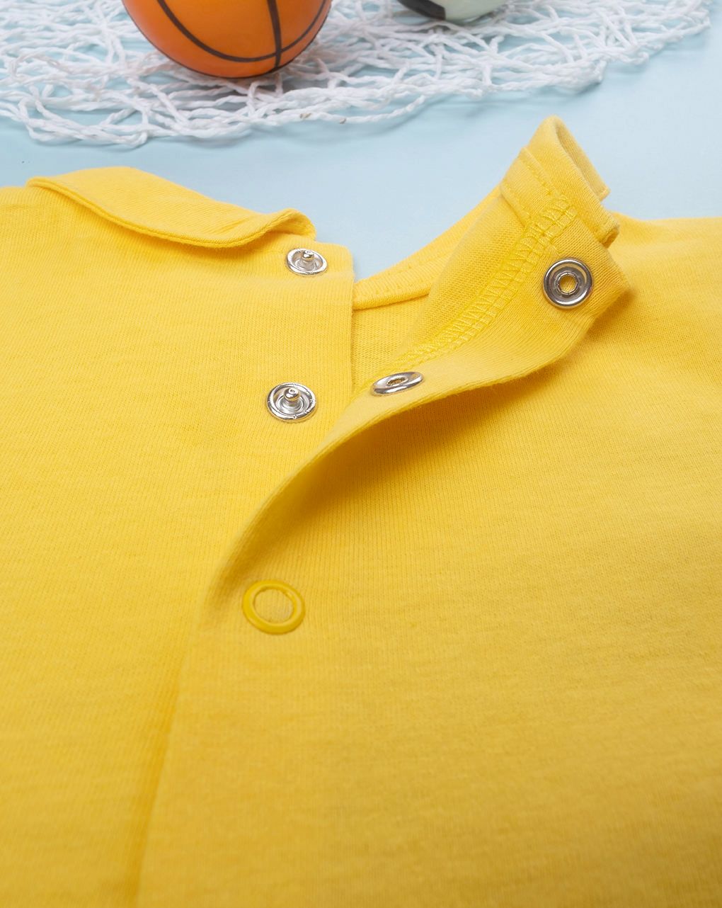 βρεφικό φορμάκι κοντό κίτρινο με αρκουδάκι για αγόρι - Prénatal