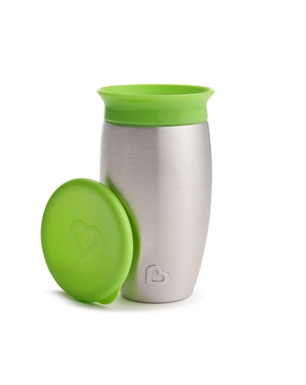 Munchkin ποτήρι miracle 360°stainless steel sippy cup 296ml green