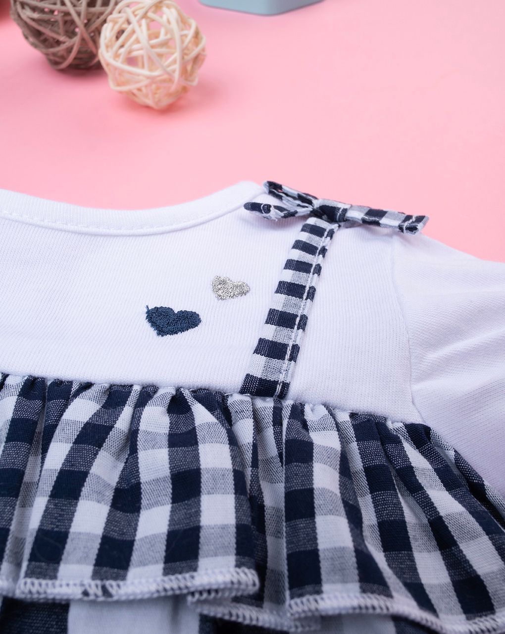 βρεφικό φορεματάκι καρό μπλε/λευκό για κορίτσι - Prénatal