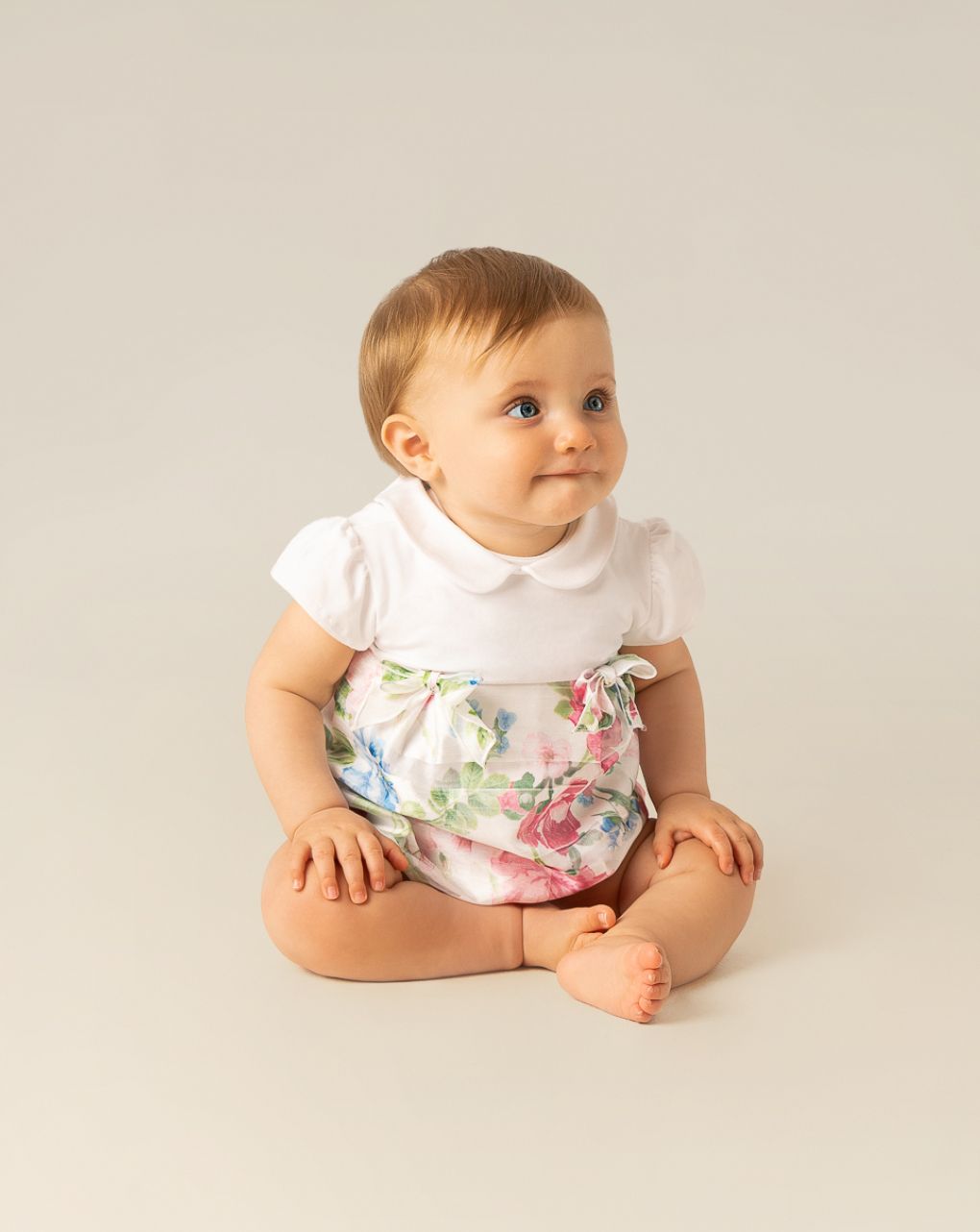 βρεφικό φορμάκι κοντό φλοράλ για κορίτσι