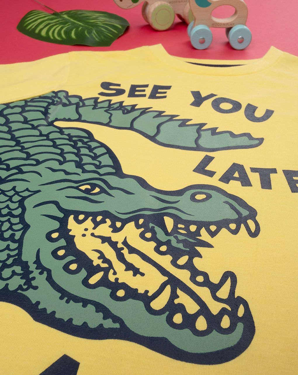 παιδικό σετ t-shirt και σορτσάκι με κροκόδειλο για αγόρι - Prénatal