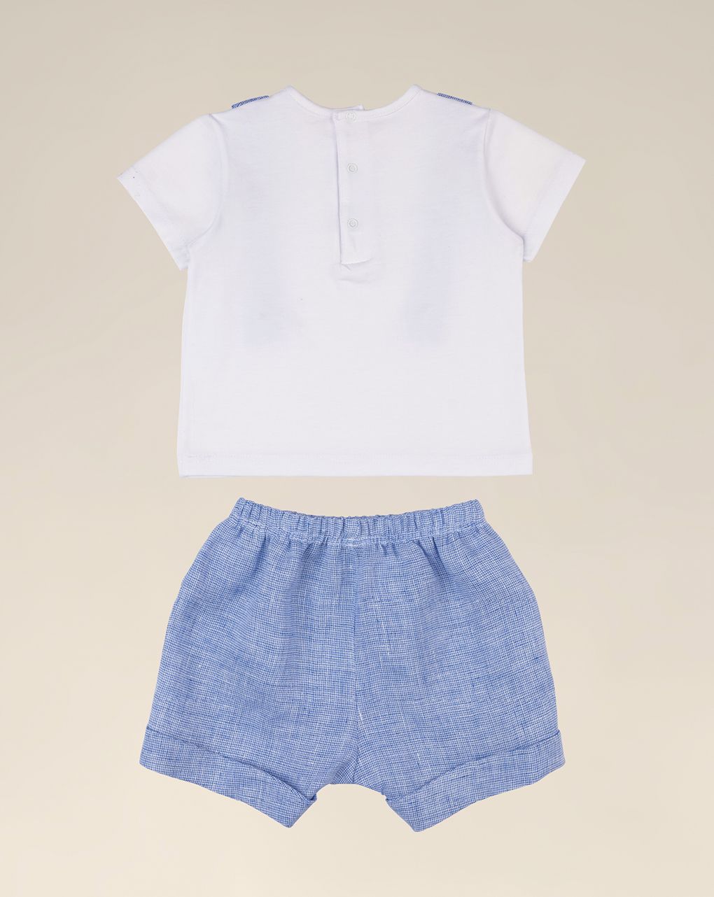 βρεφικό σετ t-shirt και σορτσάκι λινό για αγόρι - Prénatal