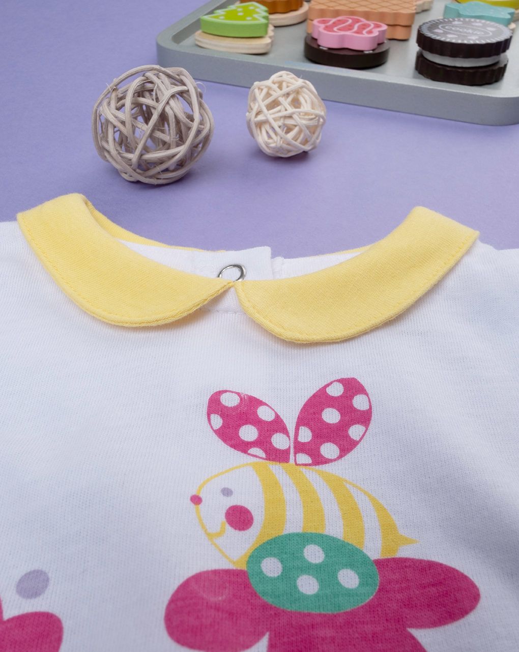 βρεφικά φορμάκια κοντά με λουλούδια πακέτο x2 για κορίτσι - Prénatal