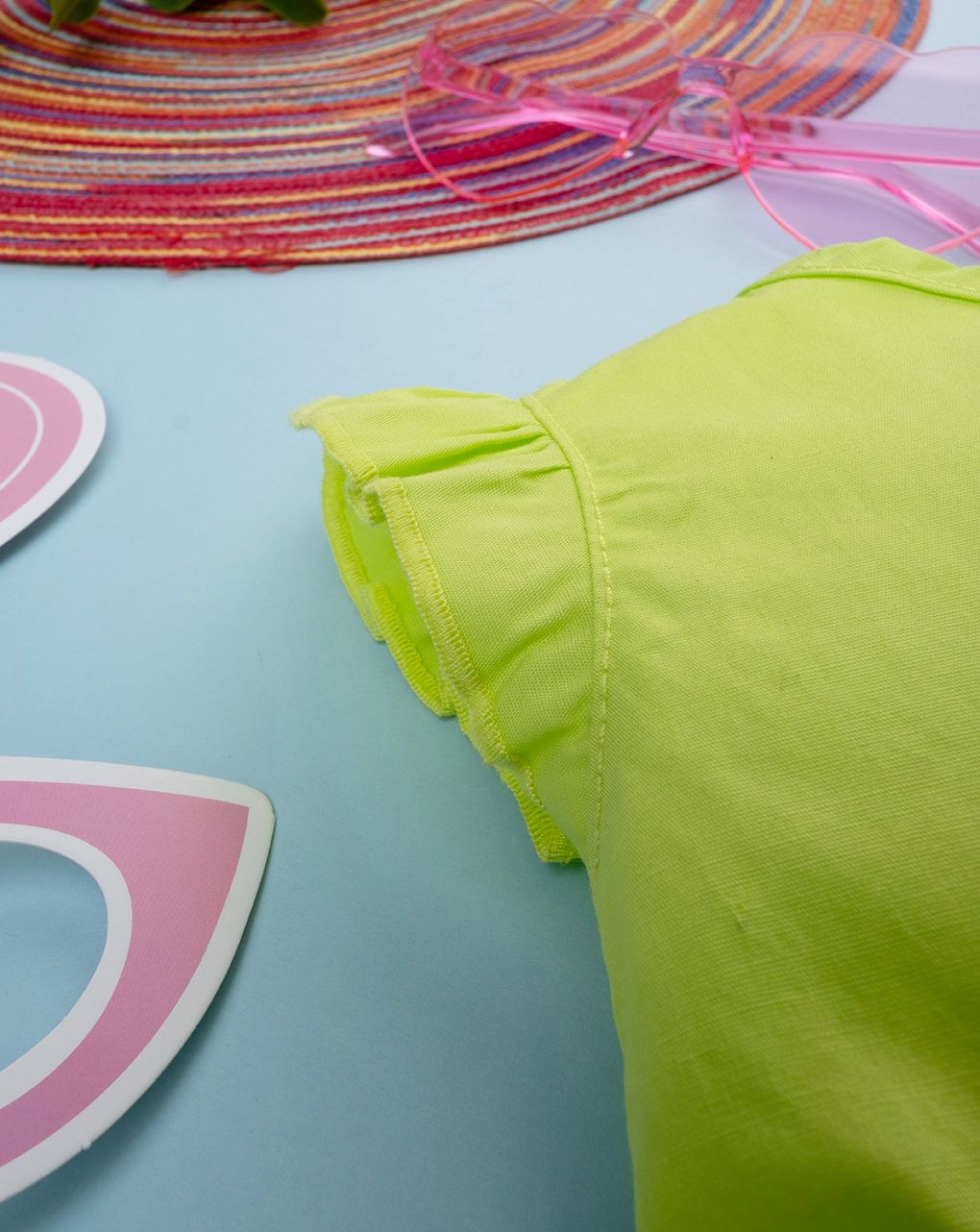 βρεφικό φόρεμα πράσινο ποπλίνα για κορίτσι - Prénatal