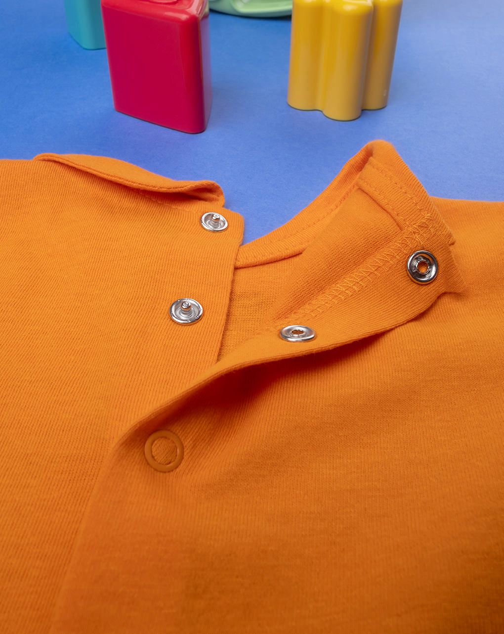 βρεφικό φορμάκι κοντό πορτοκαλί με βατραχάκι για αγόρι - Prénatal