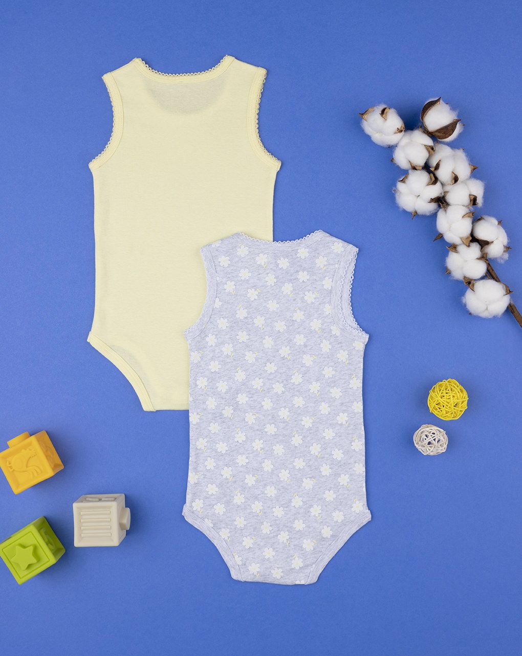 βρεφικά κορμάκια με λουλούδια πακέτο x2 για κορίτσι - Prénatal