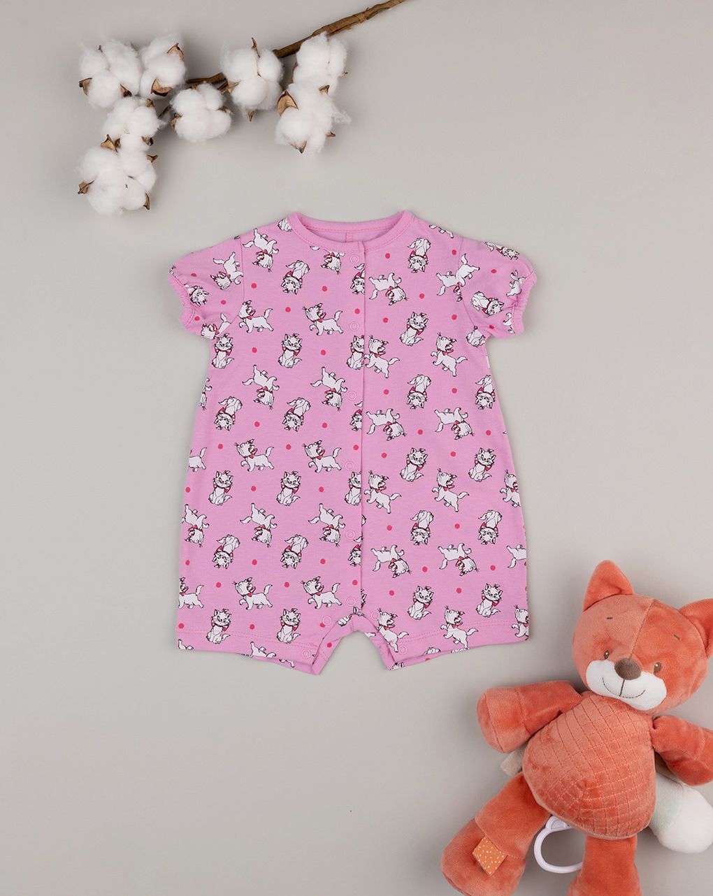 βρεφικό φορμάκι κοντό ροζ με τη marie για κορίτσι - Prénatal