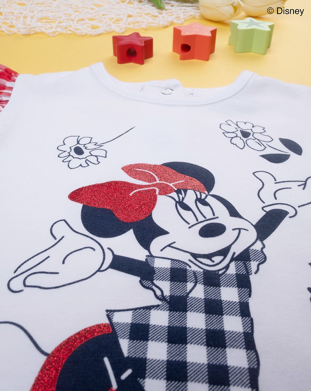 βρεφικό t-shirt λευκό με τη minnie για κορίτσι - Prénatal