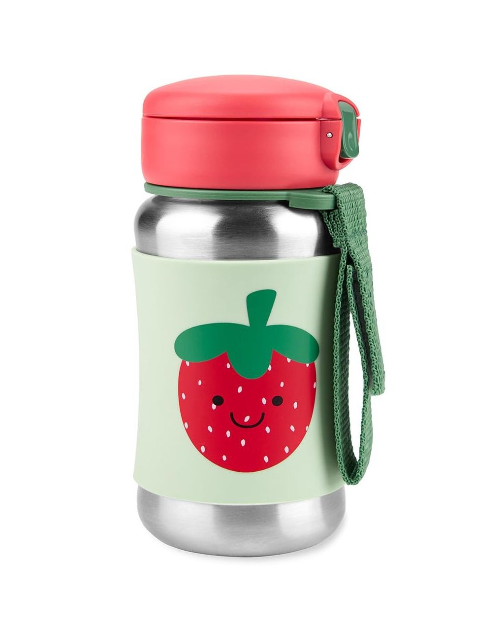 Skip hop sparkle style stainless steel παγούρι με καλαμάκι 350ml strawberry 350ml 29-2903037-02 - SKIP HOP