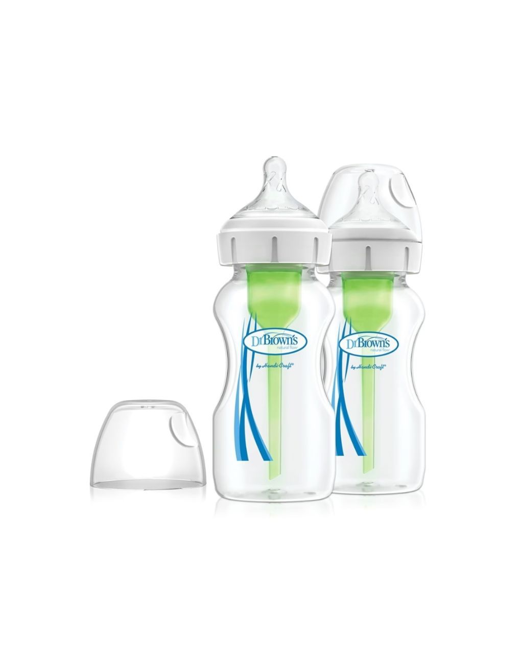 Dr brown’s options+ σετ 4 πλαστικά μπιμπερό με φαρδύ λαιμό (2x270ml+2x330ml) - Dr Browns