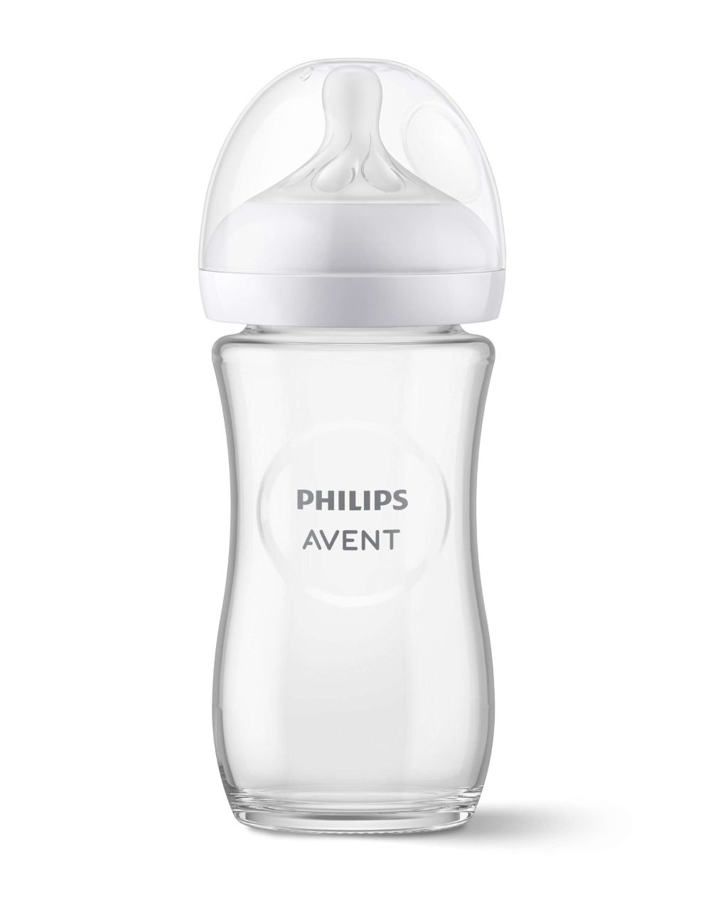 Philips avent γυάλινο μπιμπερό natural response 1m+ 240ml, scy933/01 - Philips Avent