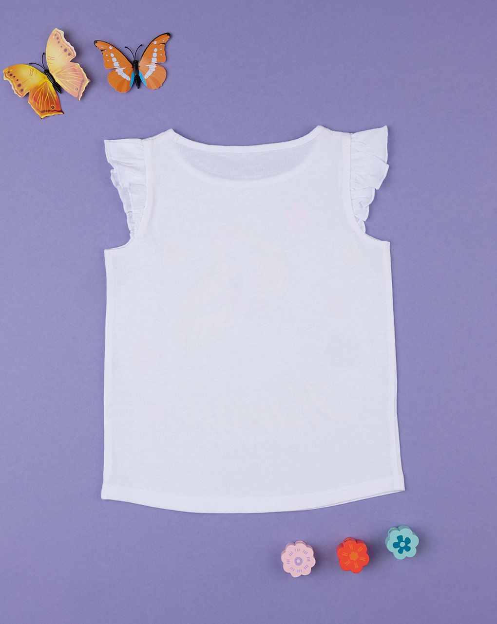 παιδική αμάνικη μπλούζα λευκή hawaii για κορίτσι - Prénatal