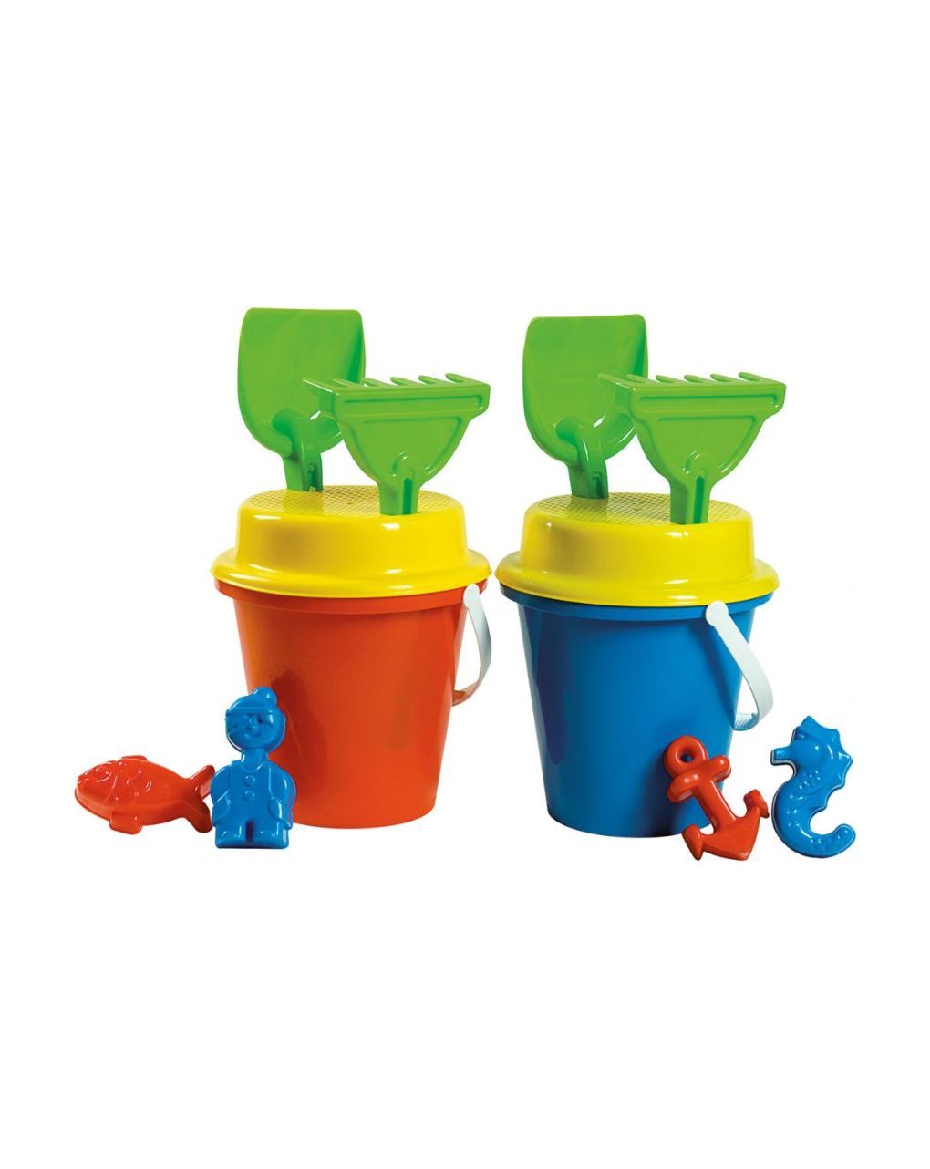 Androni giocattoli βασικό σετ κουβαδάκι & παιχνίδια παραλίας 2 χρώματα