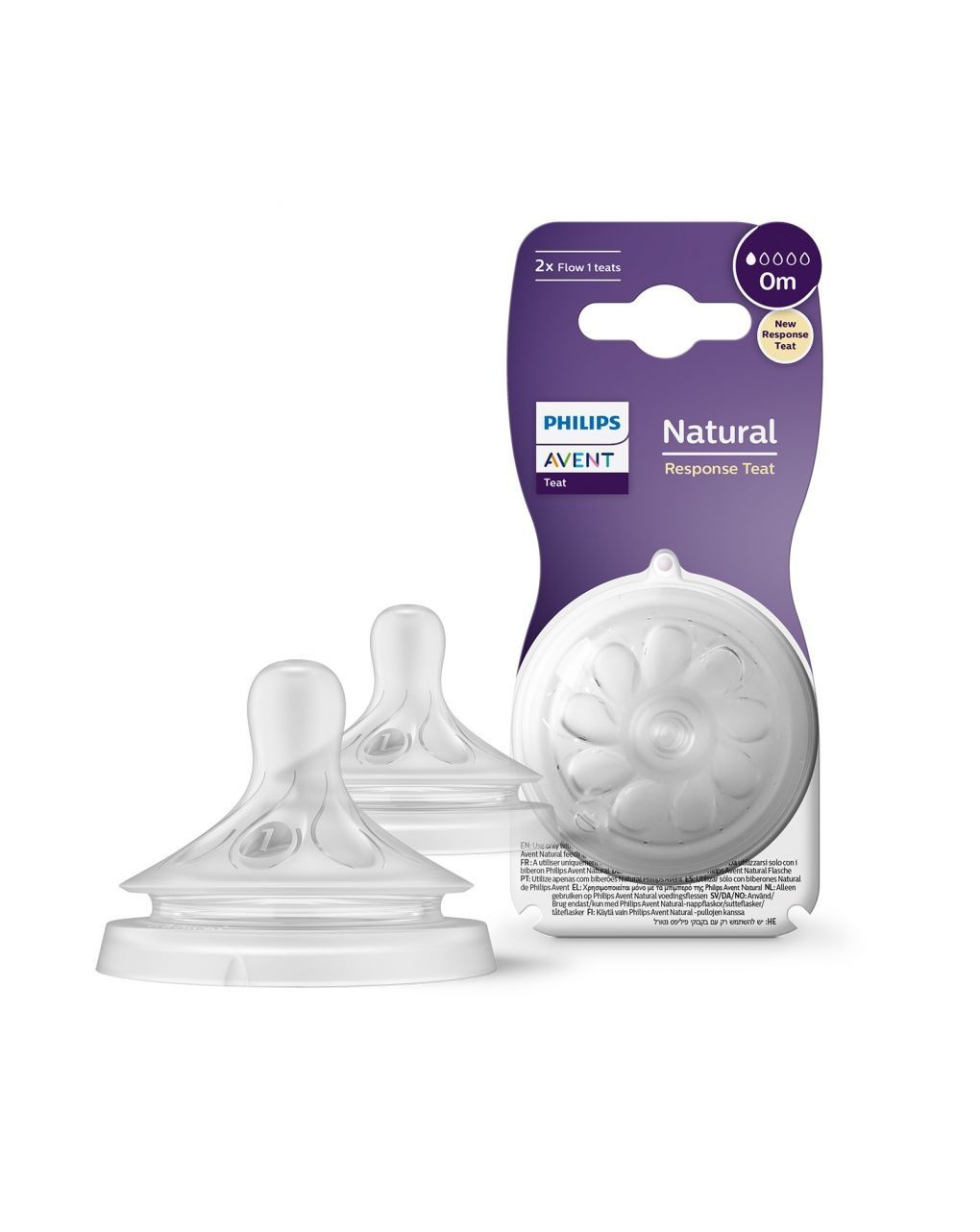 Philips avent θηλή μαλακής σιλικόνης 0m+ natural response 2τμχ scy961/02 - Philips Avent