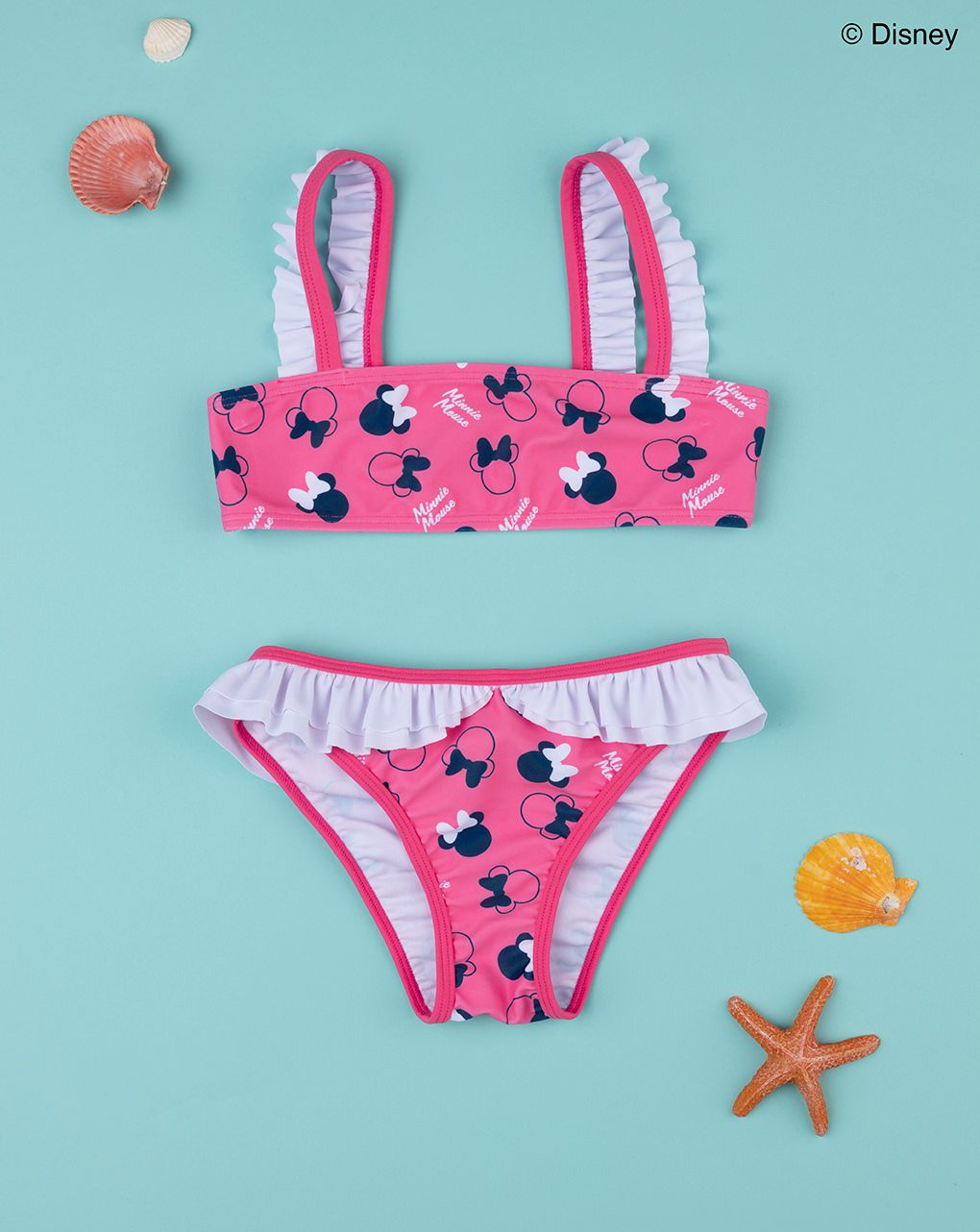 παιδικό μαγιό μπικίνι φούξια με τη minnie για κορίτσι - Prénatal