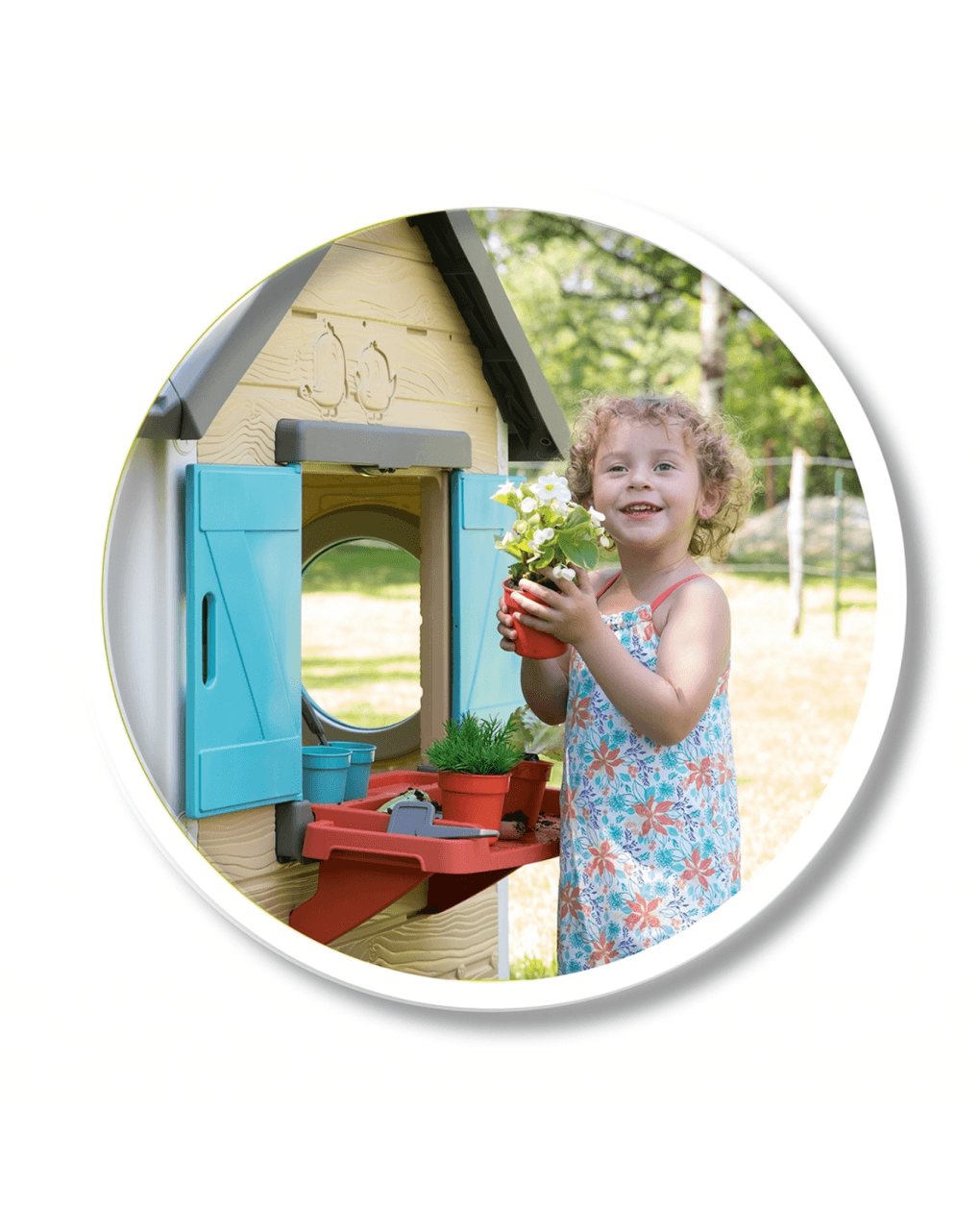 Smoby παιδικό σπιτάκι κήπου 132x128x135cm με αξεσουάρ smb810405 - Smoby
