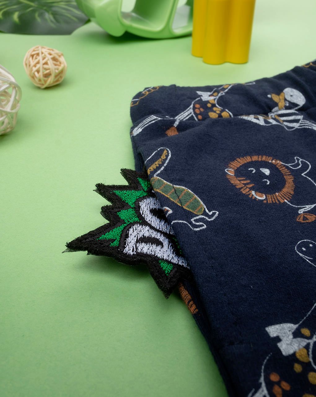 βρεφική βερμούδα μπλε με ζώα ζούγκλας για αγόρι - Prénatal