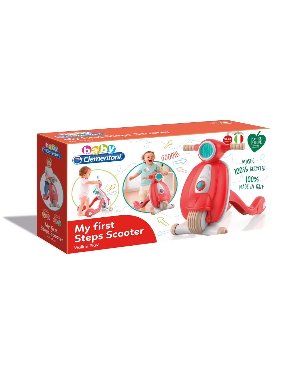 Baby clementoni βρεφικό παιχνίδι scooter από ανακυκλωμένα υλικά 1000-17403 - BABY CLEMENTONI