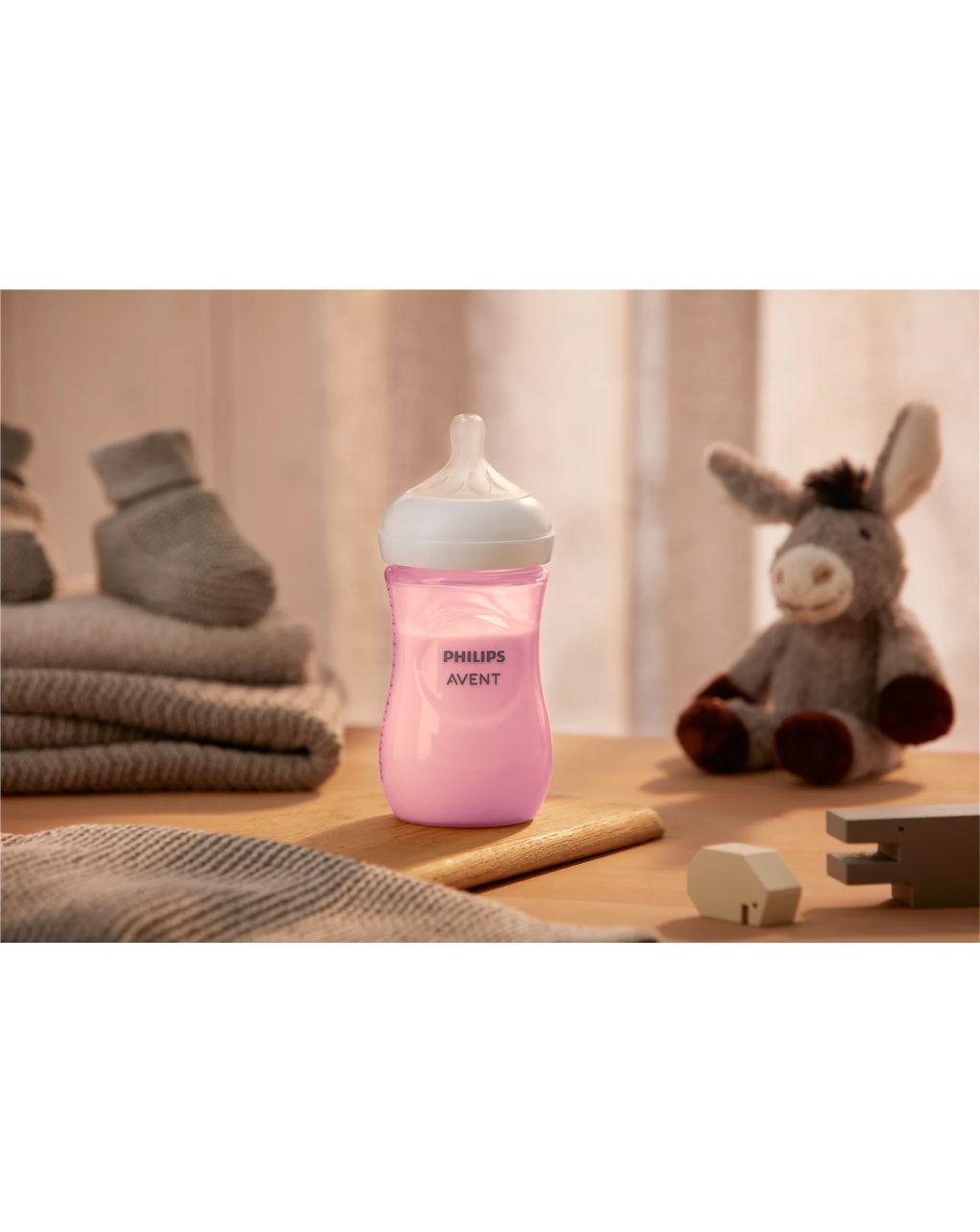 Philips avent πλαστικό μπιμπερό natural response 260ml μέτριας ροής 3-6m ροζ scy903/11 - Philips Avent