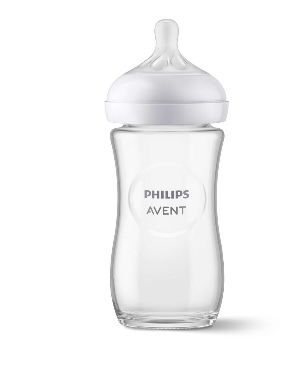 Philips avent γυάλινο μπιμπερό natural response 1m+ 240ml, scy933/01