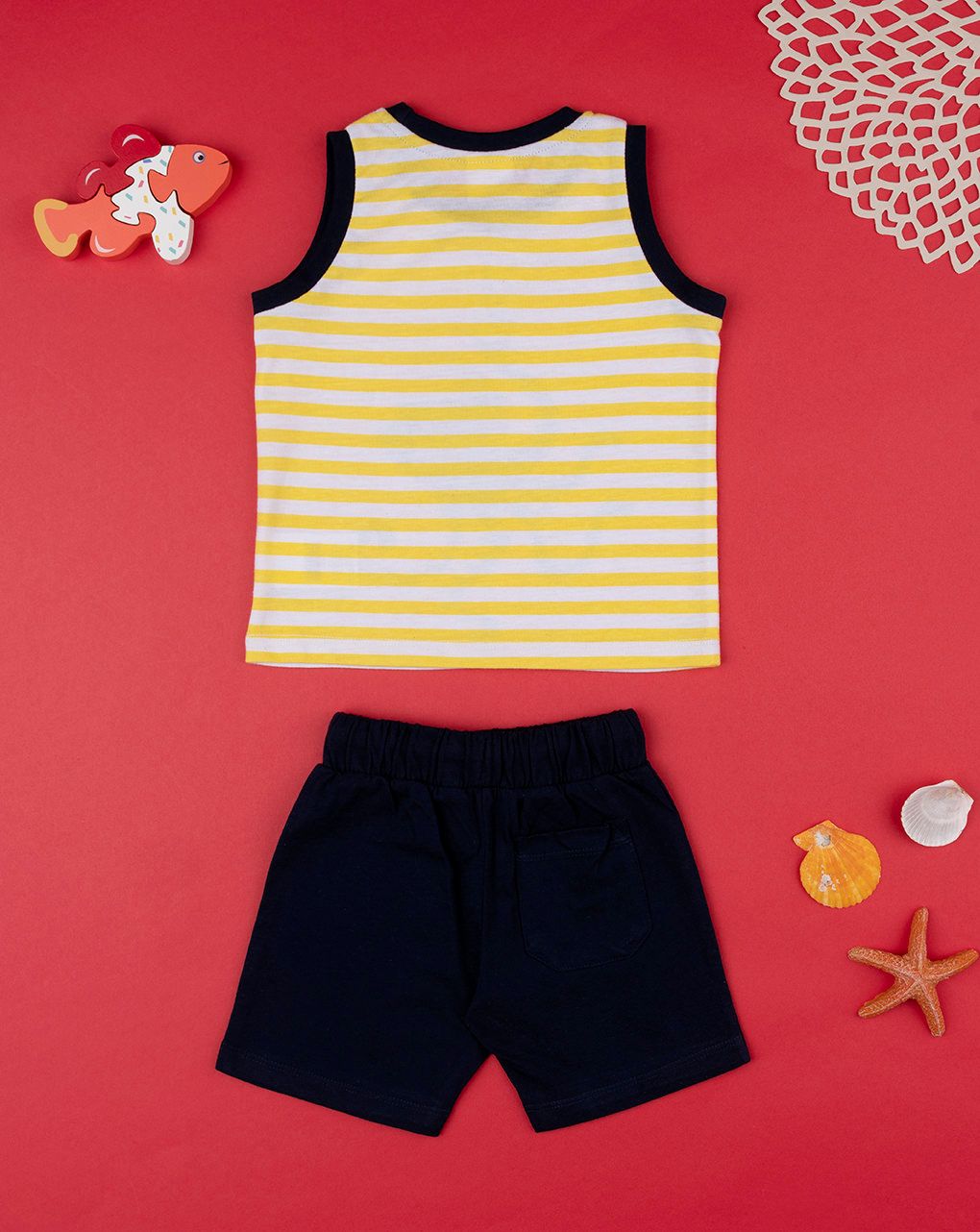 βρεφικό σετ μπλούζα και σορτσάκι με χταπόδι για αγόρι - Prénatal