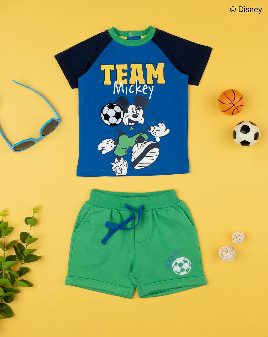 βρεφικό σετ t-shirt και σορτσάκι με το mickey για αγόρι - Prénatal