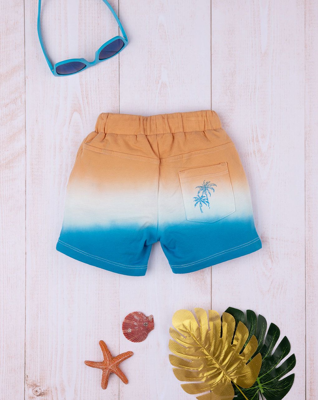 βρεφική βερμούδα τρίχρωμη camp για αγόρι - Prénatal