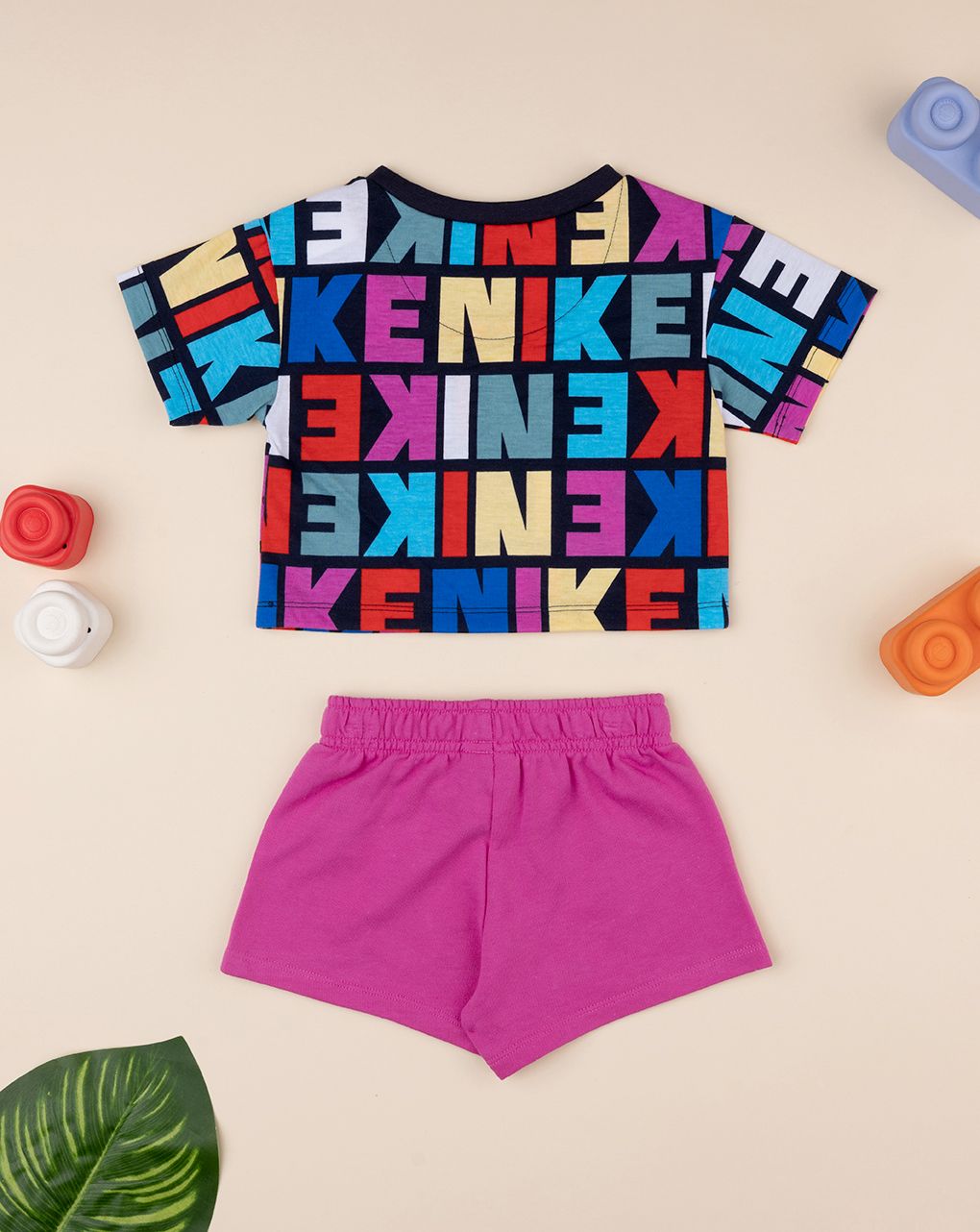 Nike αθλητικό σετ t-shirt και σορτσάκι 16k551-a9x για κορίτσι - Nike