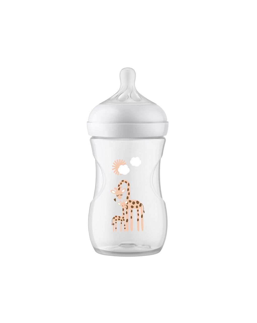 Philips avent πλαστικό μπιμπερό natural response 260ml μέτριας ροής 3-6m καμηλοπάρδαλη scy903/66 - Philips Avent