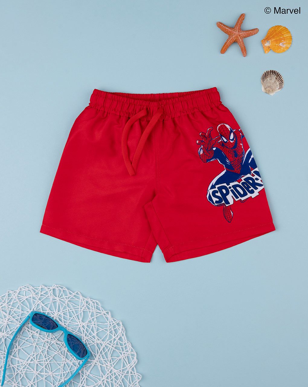 παιδικό μαγιό boxer κόκκινο με το spiderman για αγόρι