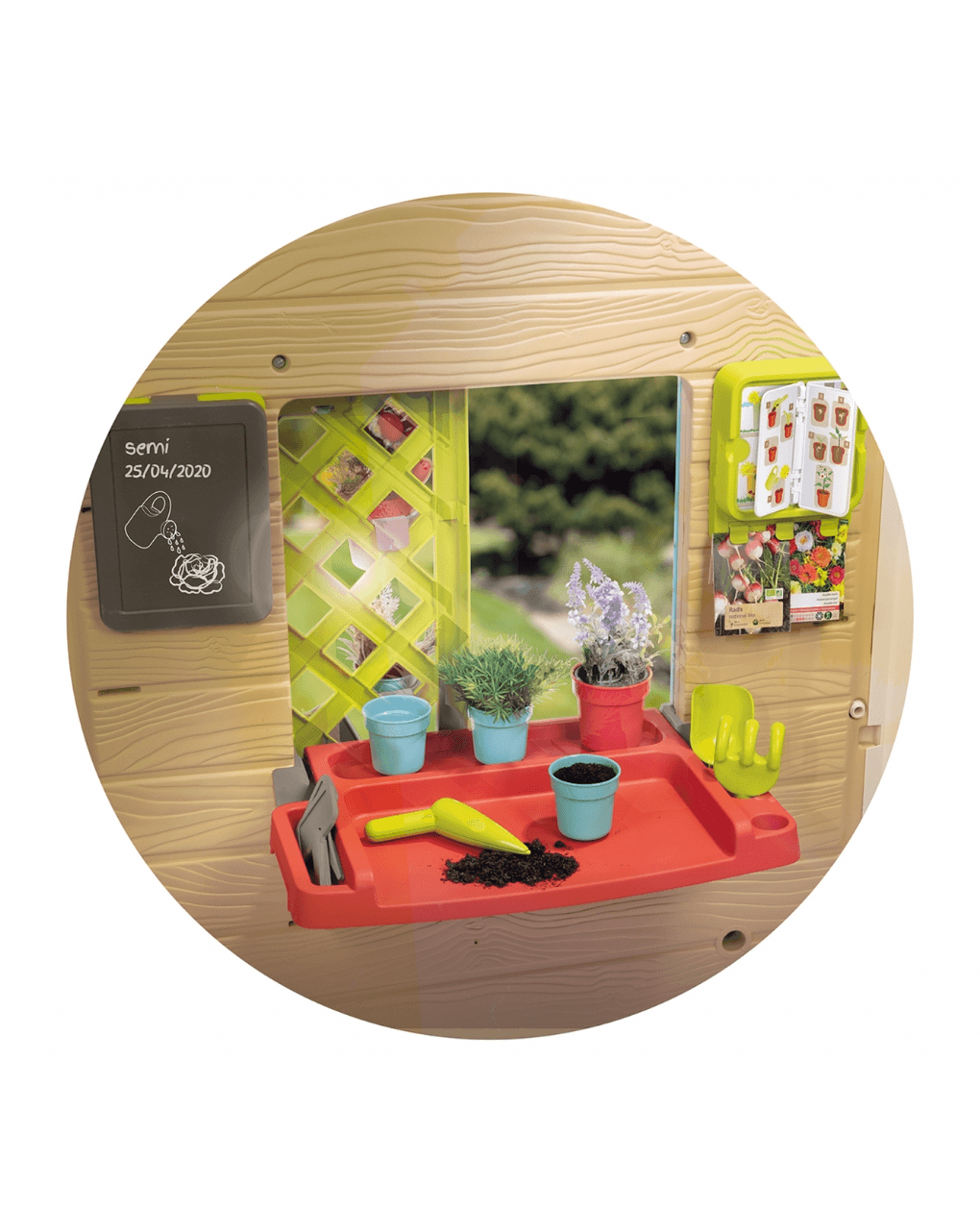 Smoby παιδικό σπιτάκι κήπου 132x128x135cm με αξεσουάρ smb810405 - Smoby