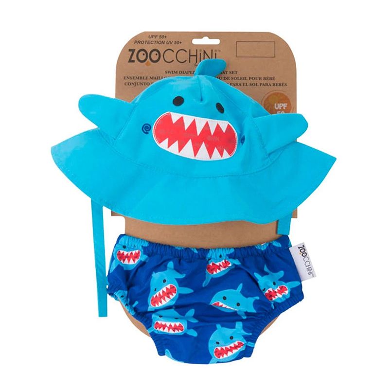 Zoocchini σετ μαγιό και καπέλο upf50+ sherman the shark για αγόρι - Zoocchini