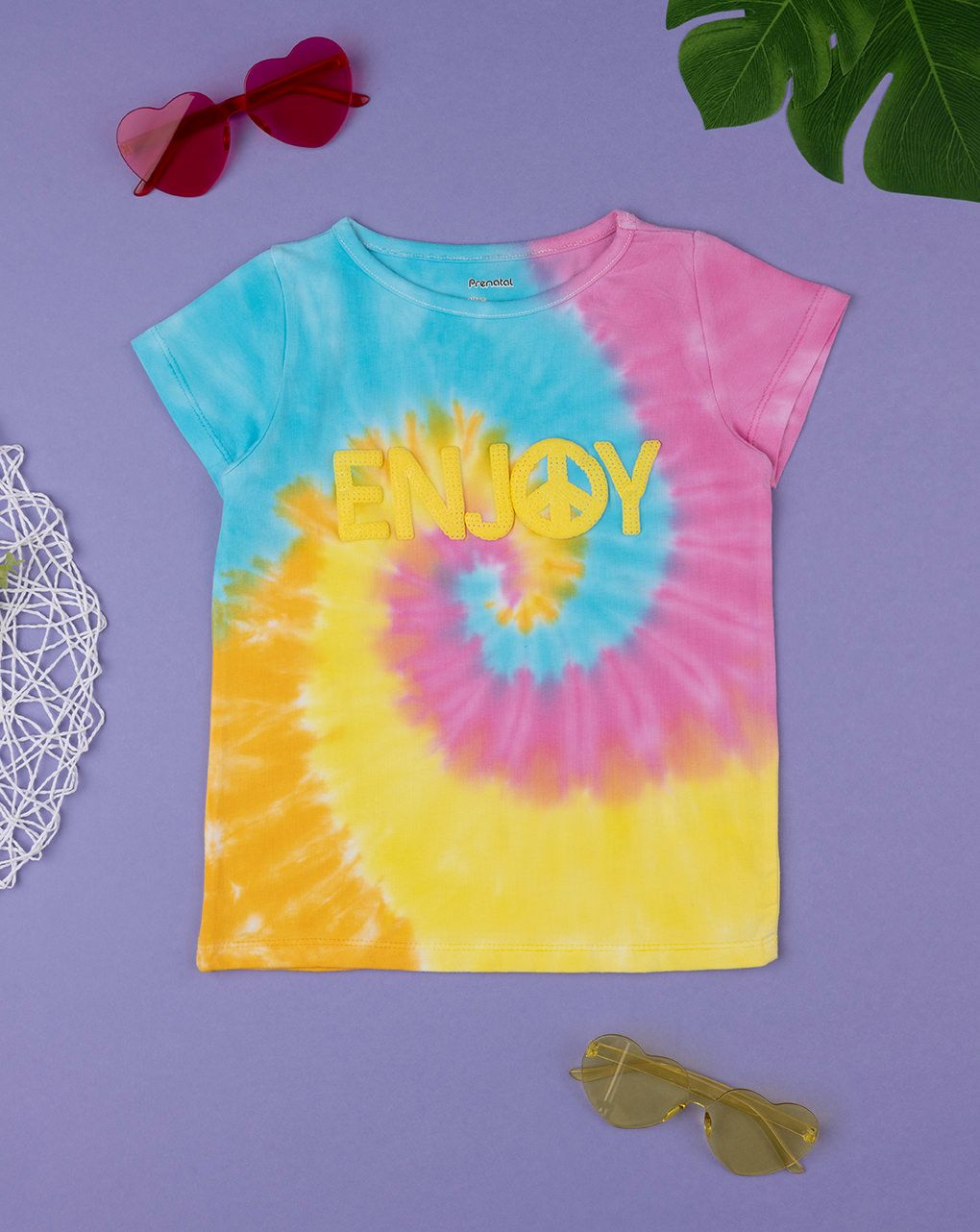 παιδικό t-shirt tie&dye enjoy για κορίτσι - Prénatal