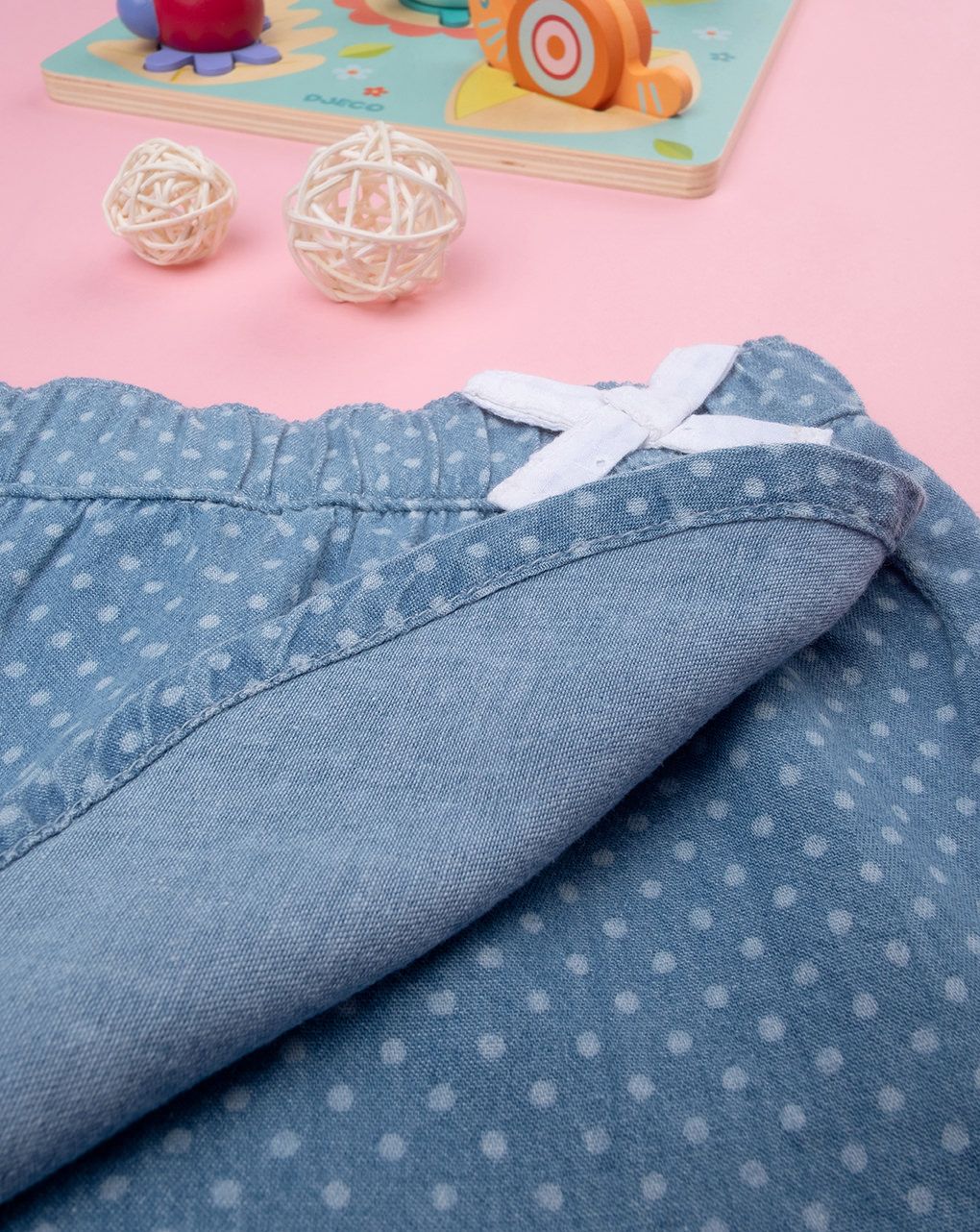 βρεφικό τζιν σορτσάκι πουά για κορίτσι - Prénatal