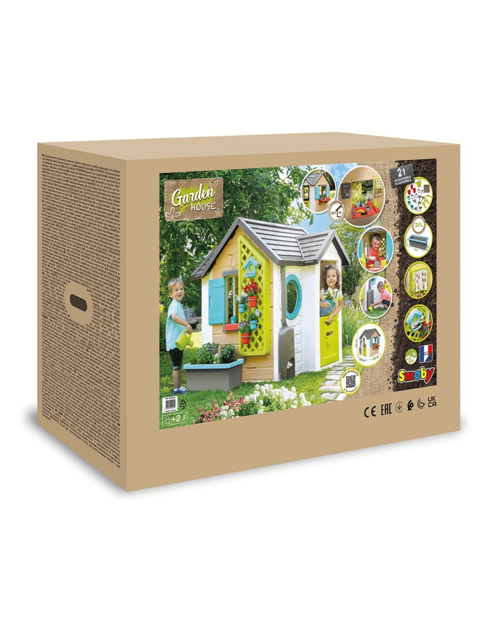 Smoby παιδικό σπιτάκι κήπου 132x128x135cm με αξεσουάρ smb810405 - Smoby