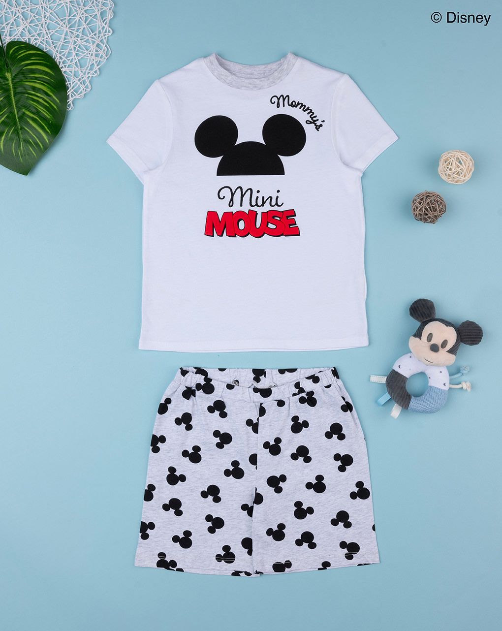 παιδική πιτζάμα κοντή με το mickey mini me για αγόρι - Prénatal