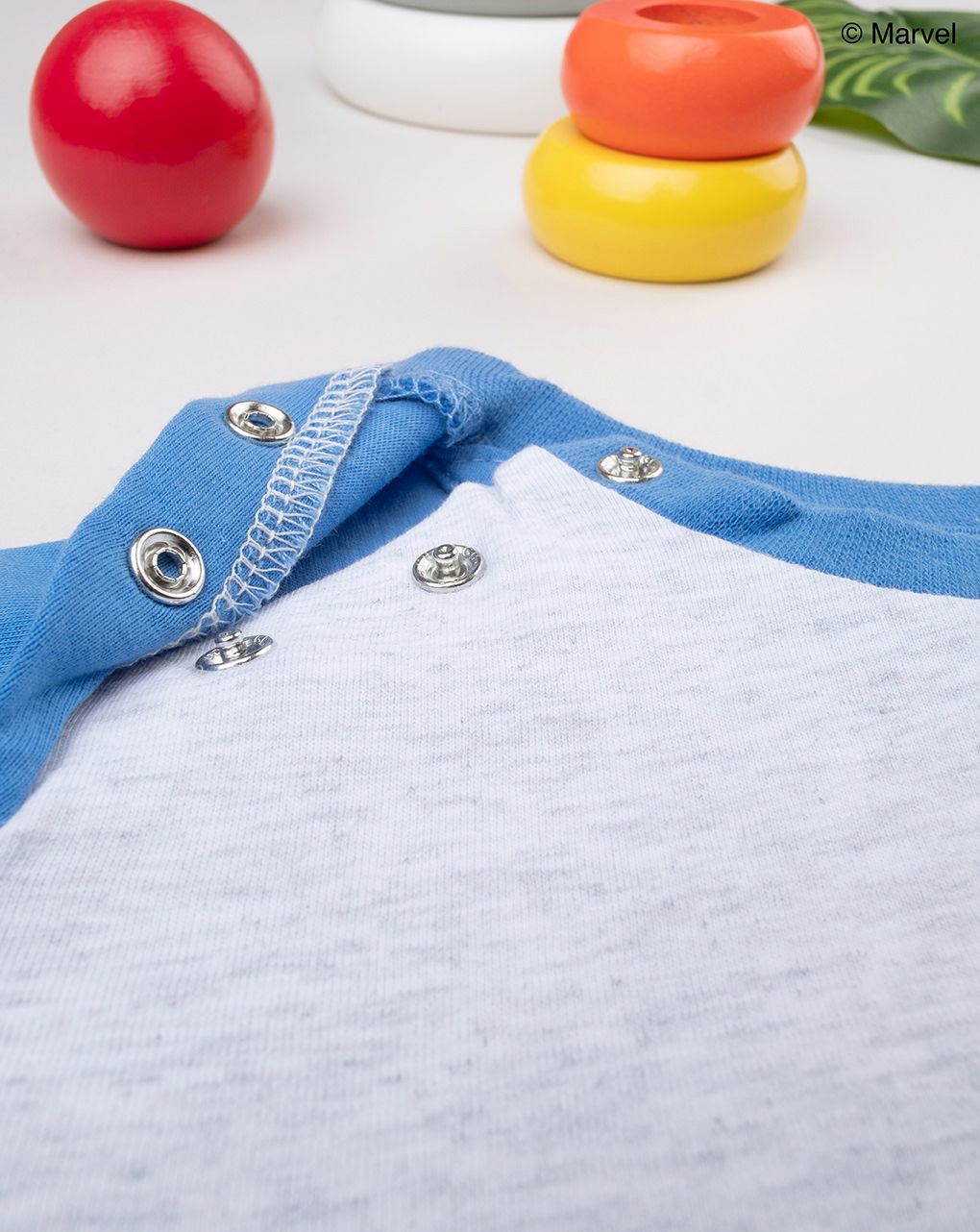 βρεφική πιτζάμα γκρι/μπλε με τον spiderman για αγόρι - Prénatal