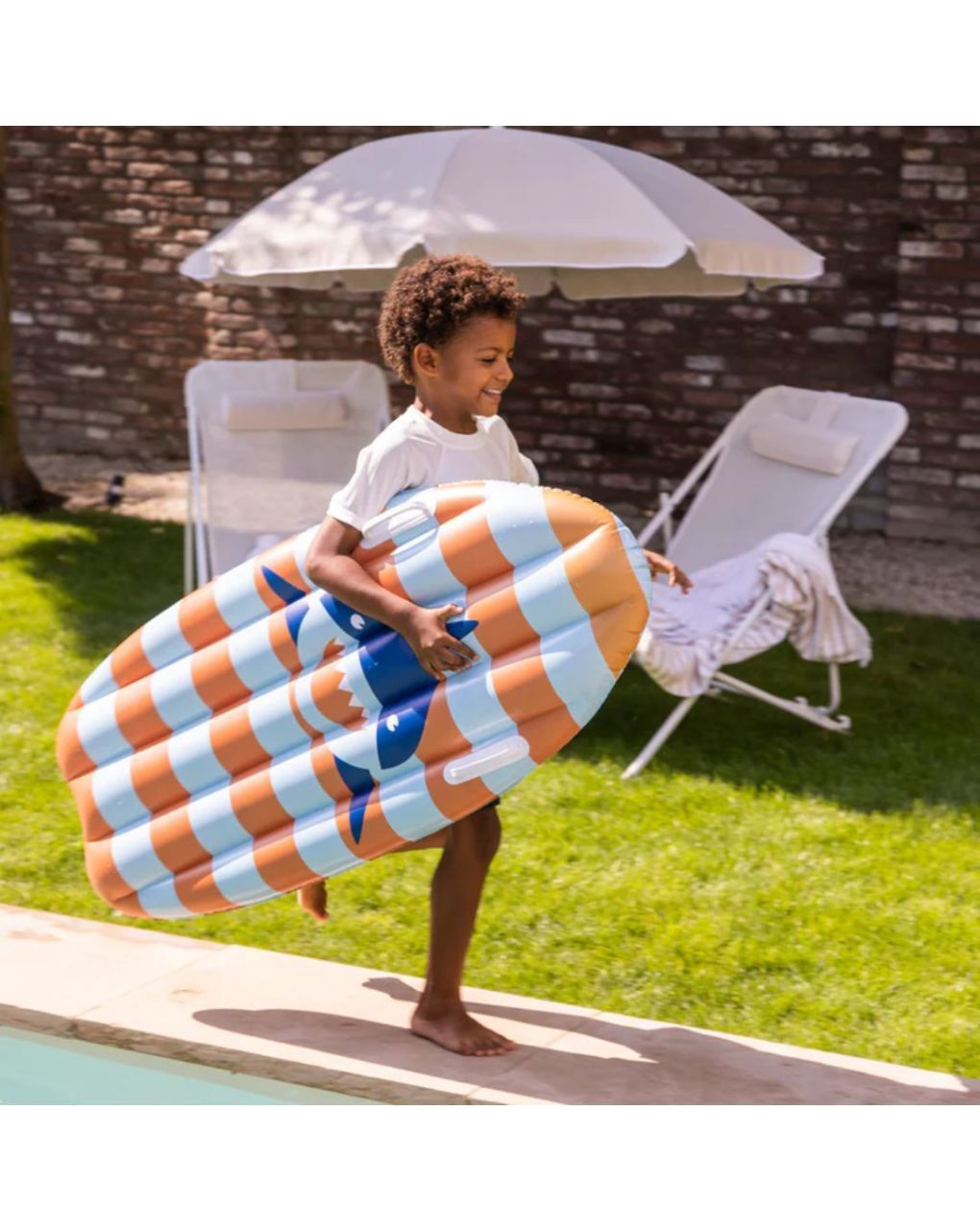 Swim essentials φουσκωτή σανίδα 120cm "striperd shark" swe-2022se312 - Swim Essentials