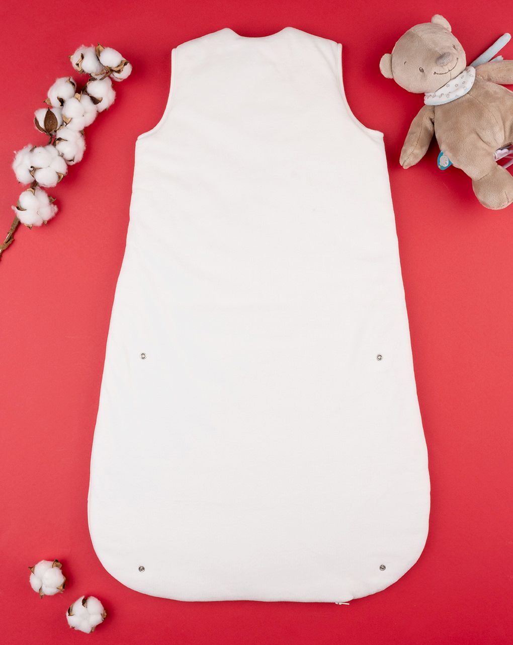 βρεφικός αμάνικος χειμερινός υπνόσακος λευκός με λαγουδάκια 3.5 tog unisex - Prénatal