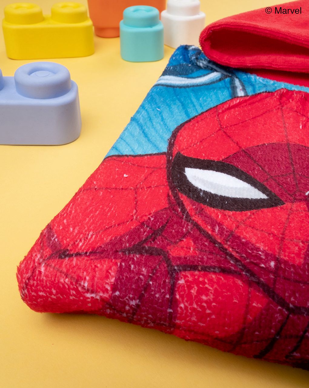 παιδικό πόντσο θαλάσσης μπλε με τον spiderman για αγόρι - Prénatal