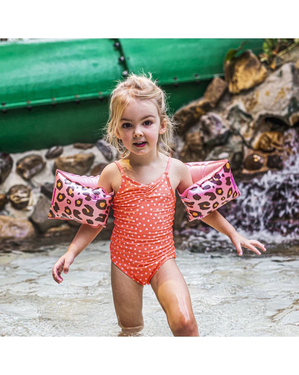 Swim essentials: μπρατσάκια 2-6 ετών "rose gold leopard" swe-2020se36 - Swim Essentials