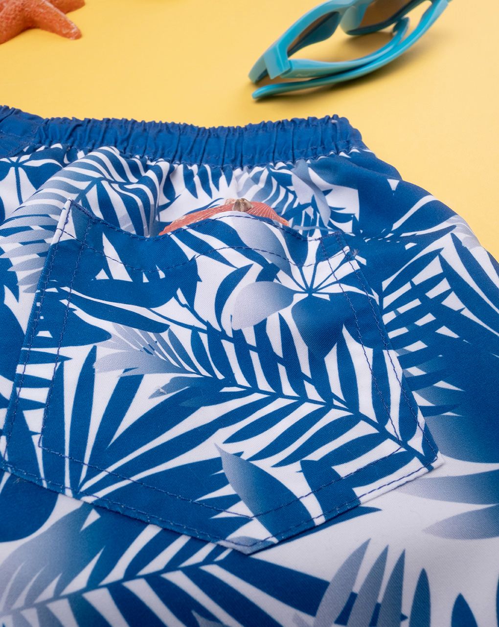 παιδικό μαγιό boxer μπλε τρόπικαλ για αγόρι - Prénatal