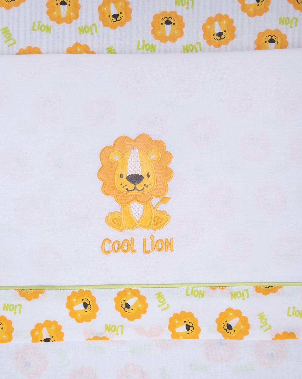 σετ 3 τμχ για λίκνο/πορτ-μπεμπέ με λιονταράκι για αγόρι - Prénatal