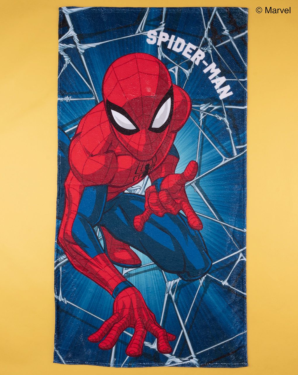 παιδική πετσέτα θαλάσσης μπλε με τον spiderman για αγόρι - Prénatal