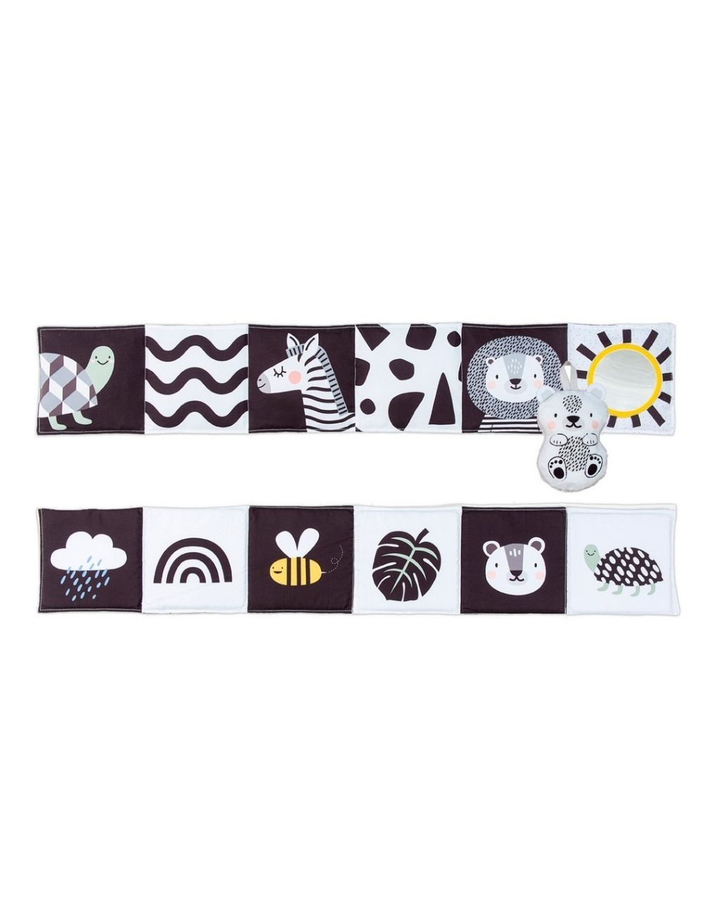 Taf toys μαλακό βιβλίο δραστηριοτήτων savannah black & white t-12875