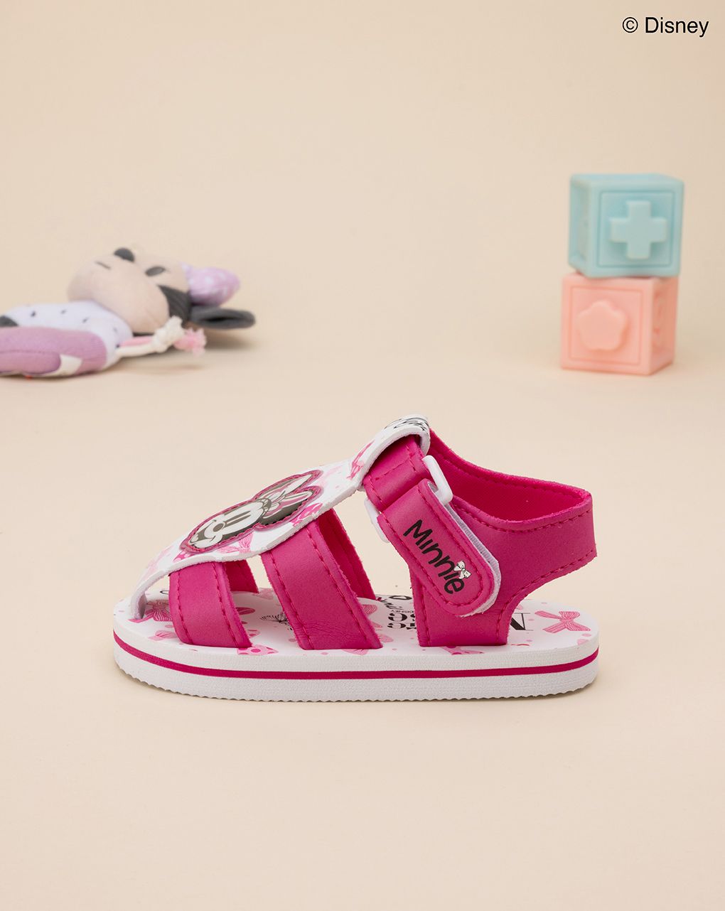 σανδάλια φούξια με τη minnie για κορίτσι