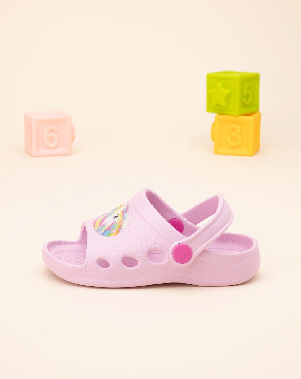 σαμπό θαλάσσης ανοιχτά ροζ με μονόκερο για κορίτσι