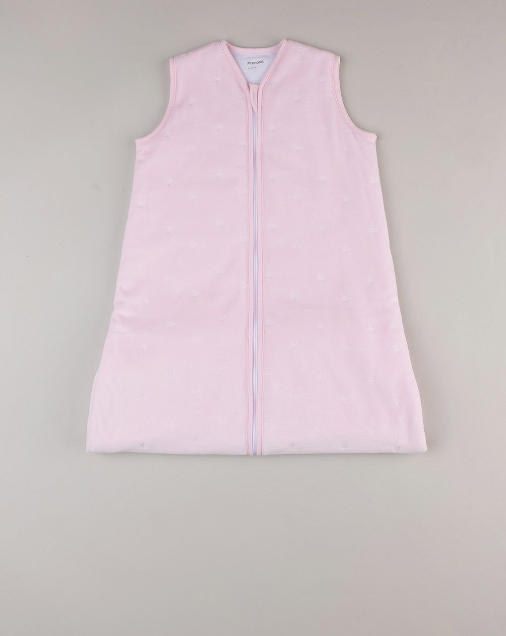 βρεφικός σενίλ αμάνικος χειμερινός υπνόσακος ροζ με αστεράκια 3.0 tog για κορίτσι - Prénatal